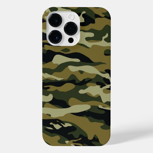 Dunkelgrüne Camouflage iPhone Hülle (Rückseite)