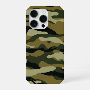 Dunkelgrüne Camouflage iPhone 16 Pro Hülle
