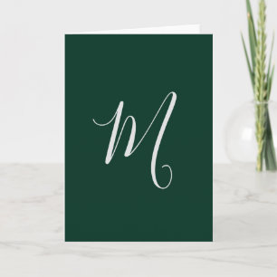 Dunkelgrüne einfache elegante moderne eigene Namen Karte