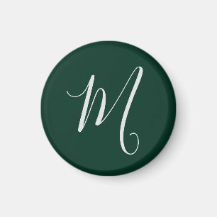 Dunkelgrüne einfache elegante moderne eigene Namen Magnet