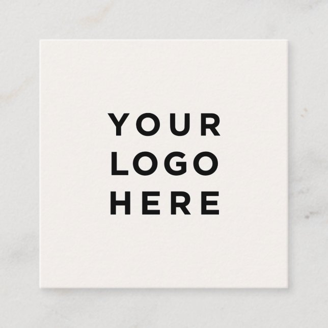 Dunkelgrüne, einfache, Minimalistisch bearbeitbare Quadratische Visitenkarte (Vorderseite)