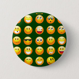 dunkelgrüne Emoji Button