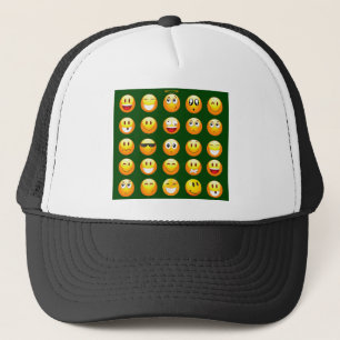 dunkelgrüne Emoji Truckerkappe