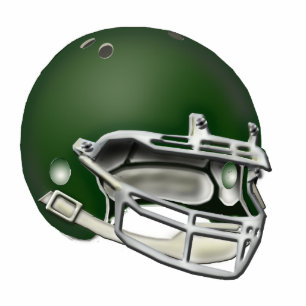 Dunkelgrüne Football-Helm-Verzierung Fotoskulptur Ornament