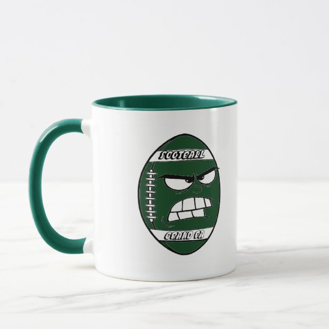 Dunkelgrüne Fußball-Tasse für Grand Pa Tasse (Links)
