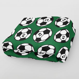 Dunkelgrüne Fußballmuster Fleecedecke