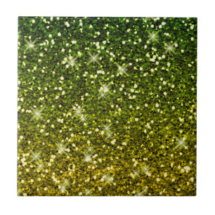 Dunkelgrüne Glitzer schimmern Fliese