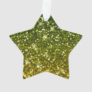 Dunkelgrüne Glitzer schimmern Ornament