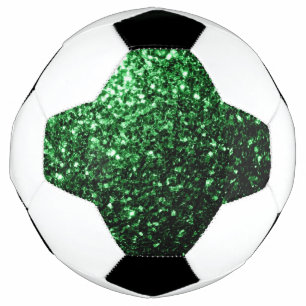 Dunkelgrüne Imitate Glitzer Glitzern Klingeln Fußball