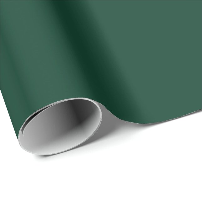 Dunkelgrüne Kiefernbaum fest minimalistisch Geschenkpapier (Rolleneckpunkt)