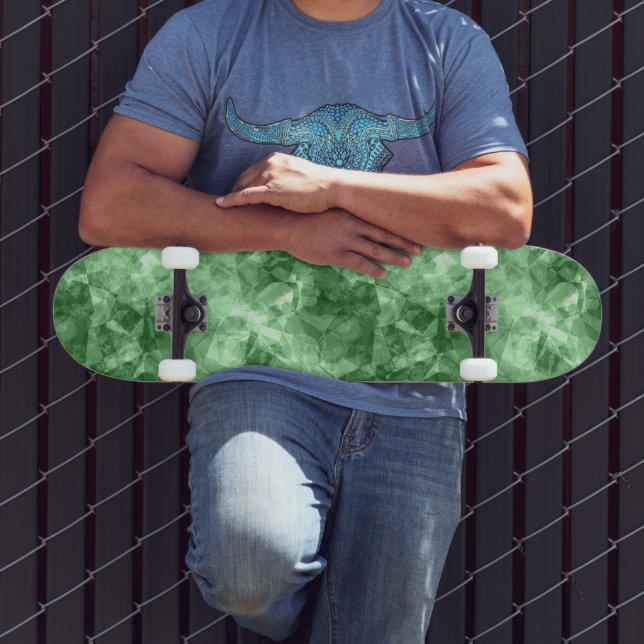 Dunkelgrüne Krummlinge Skateboard (Außenbereich 3)