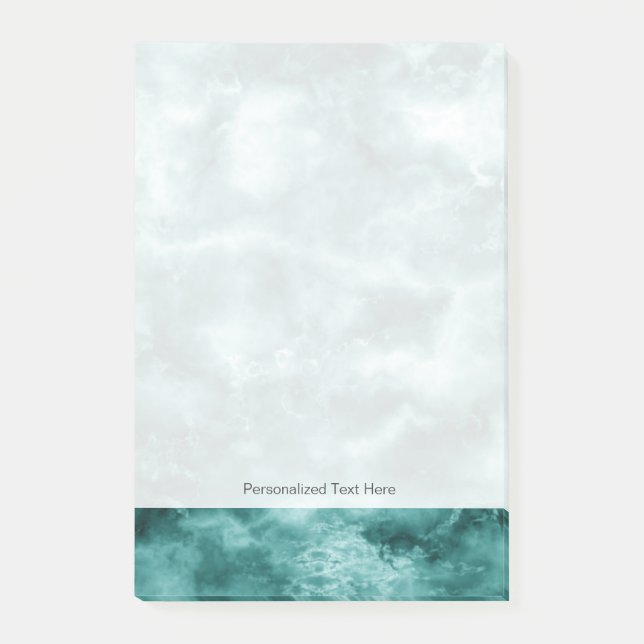 Dunkelgrüne Marmorbeschaffenheit Post-it Klebezettel (Vorderseite)