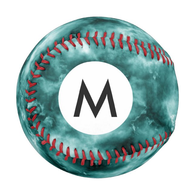 Dunkelgrüne Marmortextur Baseball (Vorderseite Links)