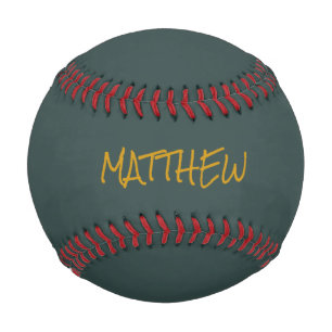 Dunkelgrüne moderne Goldschrift Baseball