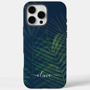 Dunkelgrüne Palmwedel – Maßgeschneidert iPhone 16 Pro Max Hülle