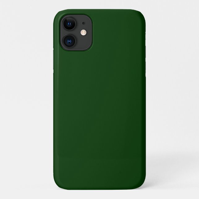 Dunkelgrüne Solid-Farbe Case-Mate iPhone Hülle (Rückseite)