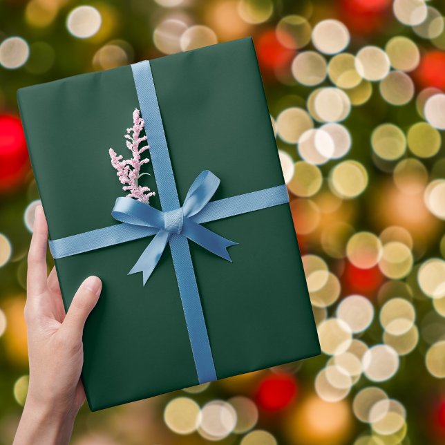 Dunkelgrüne Solid-Farbe Geschenkpapier (Von Creator hochgeladen)