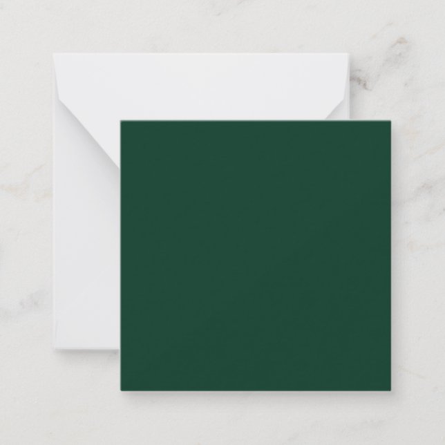 Dunkelgrüne Solid-Farbe Mitteilungskarte (Vorderseite)