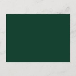 Dunkelgrüne Solid-Farbe Postkarte