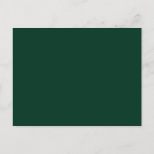 Dunkelgrüne Solid-Farbe Postkarte