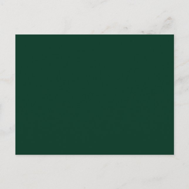 Dunkelgrüne Solid-Farbe Postkarte (Vorderseite)