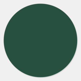 Dunkelgrüne Solid-Farbe Runder Aufkleber
