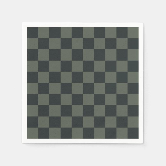 Dunkelgrüne Tafel Serviette (Vorderseite)