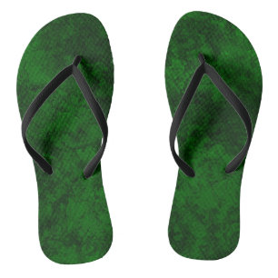 Dunkelgrüne Textur aus Wildledergranit Flip Flops