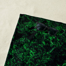 Dunkelgrüne Textur, zerstört oder korrodiert Strandtuch