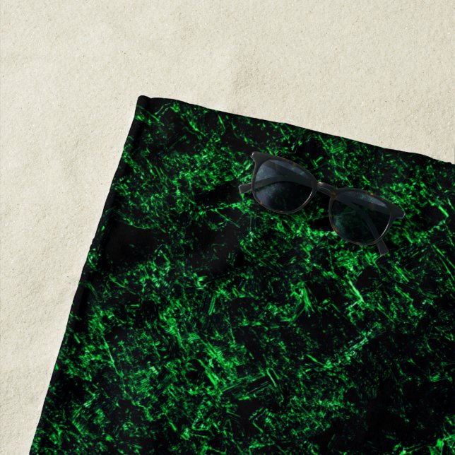 Dunkelgrüne Textur, zerstört oder korrodiert Strandtuch (Beispiel)