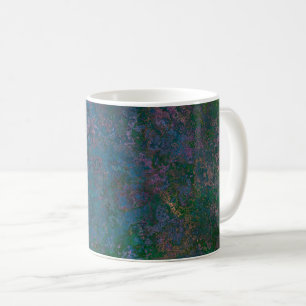 Dunkelgrüne und blaue Alkoholtinte Abstrakt Kaffeetasse