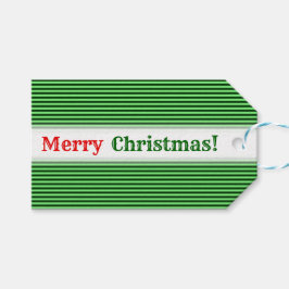 Dunkelgrüne und hellgrüne Streifen/Linienmuster Geschenkanhänger