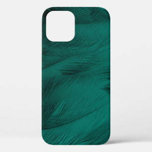 Dunkelgrüne Vintage Feather Textur Case-Mate iPhone Hülle