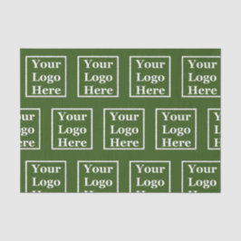 Dunkelgrüne Vorlage für Ihr Logo hier Seidenpapier