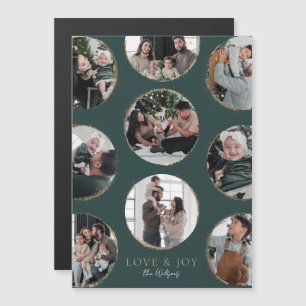 Dunkelgrüne Zierfigur Magnetfotokarte Magneteinladung