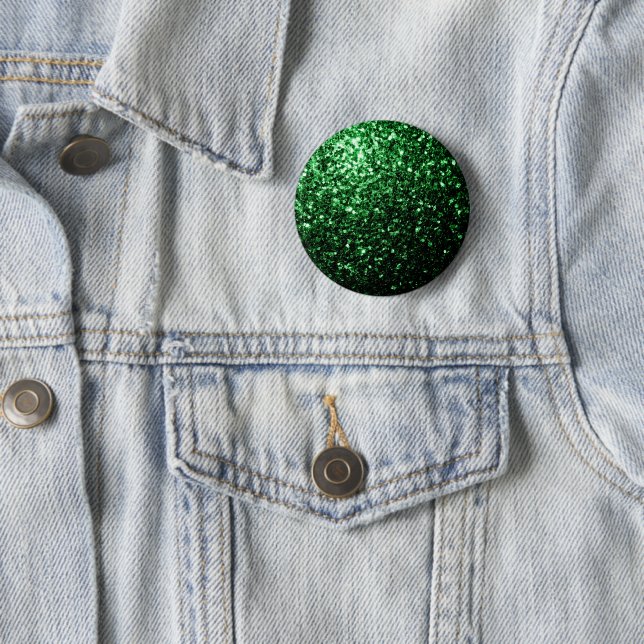 Dunkelgrüner falscher Glitter funkelt Button (Beispiel)