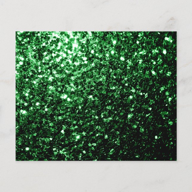 Dunkelgrüner falscher Glitter funkelt Flyer (Vorne)