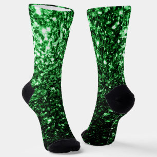 Dunkelgrüner falscher Glitter funkelt Socken
