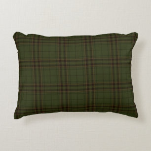 Dunkelgrüner Schwarzer Brauner Schottischer Tartan Dekokissen