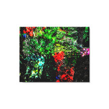 Dunkelgrüner texturierter Stretch Canvas Print, Bo