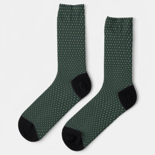 Dunkelgrüner Tupfen Socken