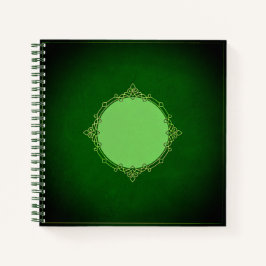 Dunkelgrüner Vintager Keltenrahmen Notizbuch