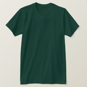 Dunkelgrünes einfaches leeres Unisex-Shirt ohne Au T-Shirt