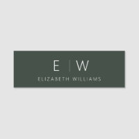 Dunkelgrünes Elegant Moderner Minimalistischer Mon