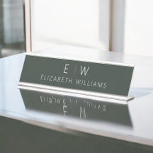 Dunkelgrünes Elegant Moderner Minimalistischer Mon