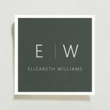 Dunkelgrünes Elegant Modernes Minimalistisches Sch