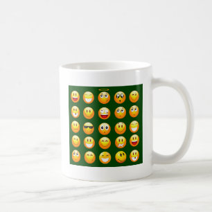 dunkelgrünes Emoji Tasse