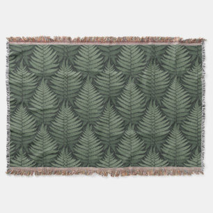 🌿 Dunkelgrünes tropisches Blatt Botanische Elegan Decke