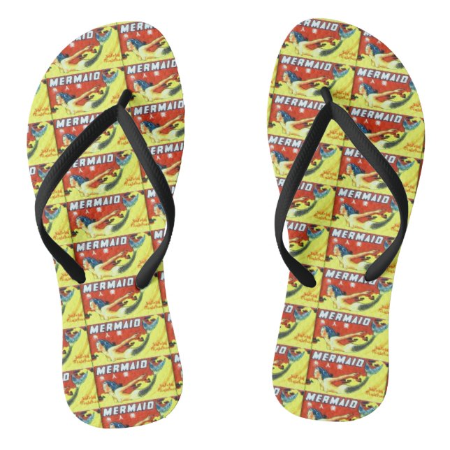 Dunkelhaarige Schwimmerschönheit Flip Flops (Fußbett)