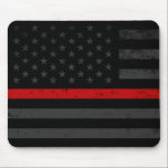 Dunkelheit beunruhigte Feuerwehrmann-Flagge Mousepad<br><div class="desc">Eine Dunkelheit beunruhigte Art Feuerwehrmannflaggen-Büro mousepad.</div>